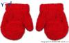 Zimní kojenecké dívčí froté rukavičky YO - červené