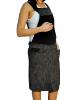Be MaaMaa Těhotenské šaty/sukně s láclem - černý melírek, vel. XL