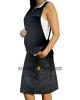 Be MaaMaa Těhotenské šaty/sukně s láclem - granátový melírek 